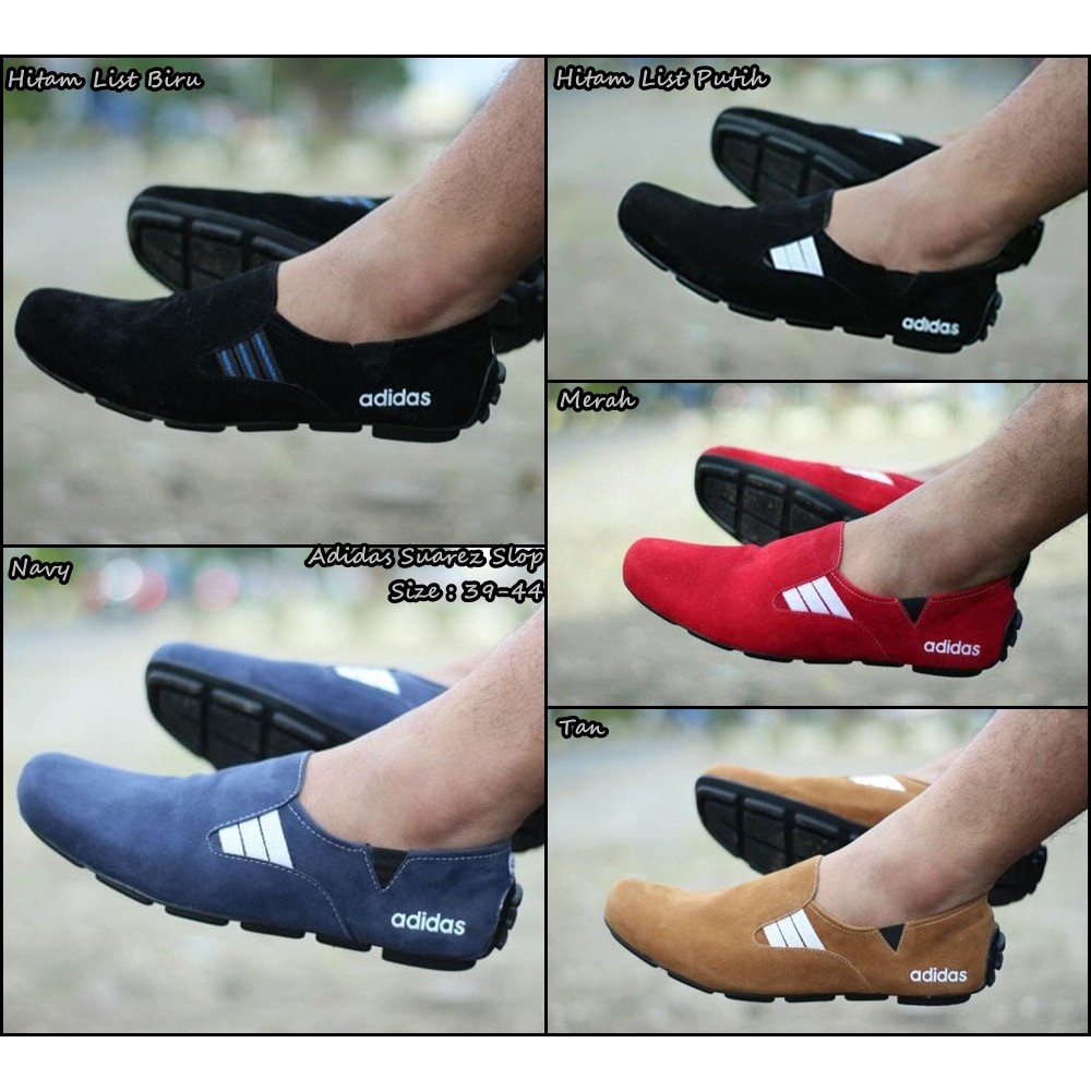 MS Shop - Sepatu Selop Pria Adidas Suarez Suede Kasual Slop Santai Jalan Murah Slip On Keren Gaya