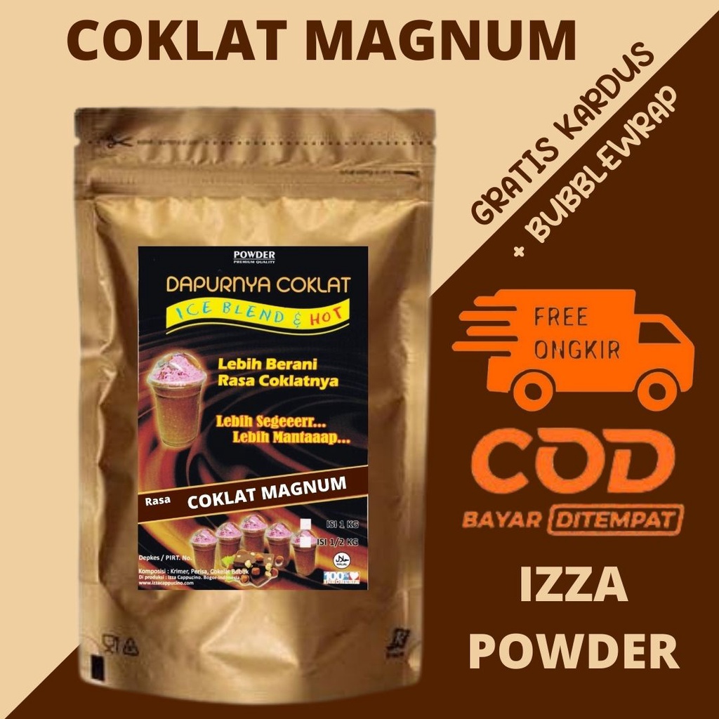 1 KG IZZA POWDER RASA COKLAT MAGNUM | BUBUK MINUMAN RASA | POWDER DRINK | BOBA BROWN SUGAR |SERBUK M