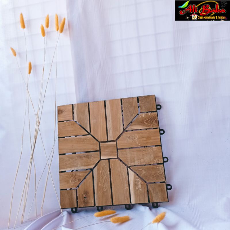 UBIN KAYU/LANTAI KAYU JATI ASLI PROMO