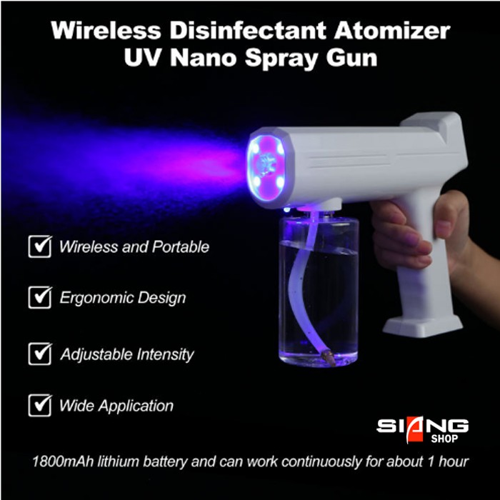 Spray Gun Disinfectan Mist With UV Light