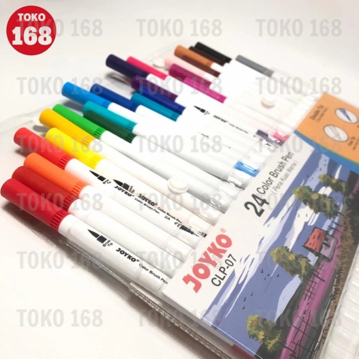 

JOYKO Color Brush Pen 24 Colors/ Pena Kuas Warna 24 Warna CLP-07 (SET)