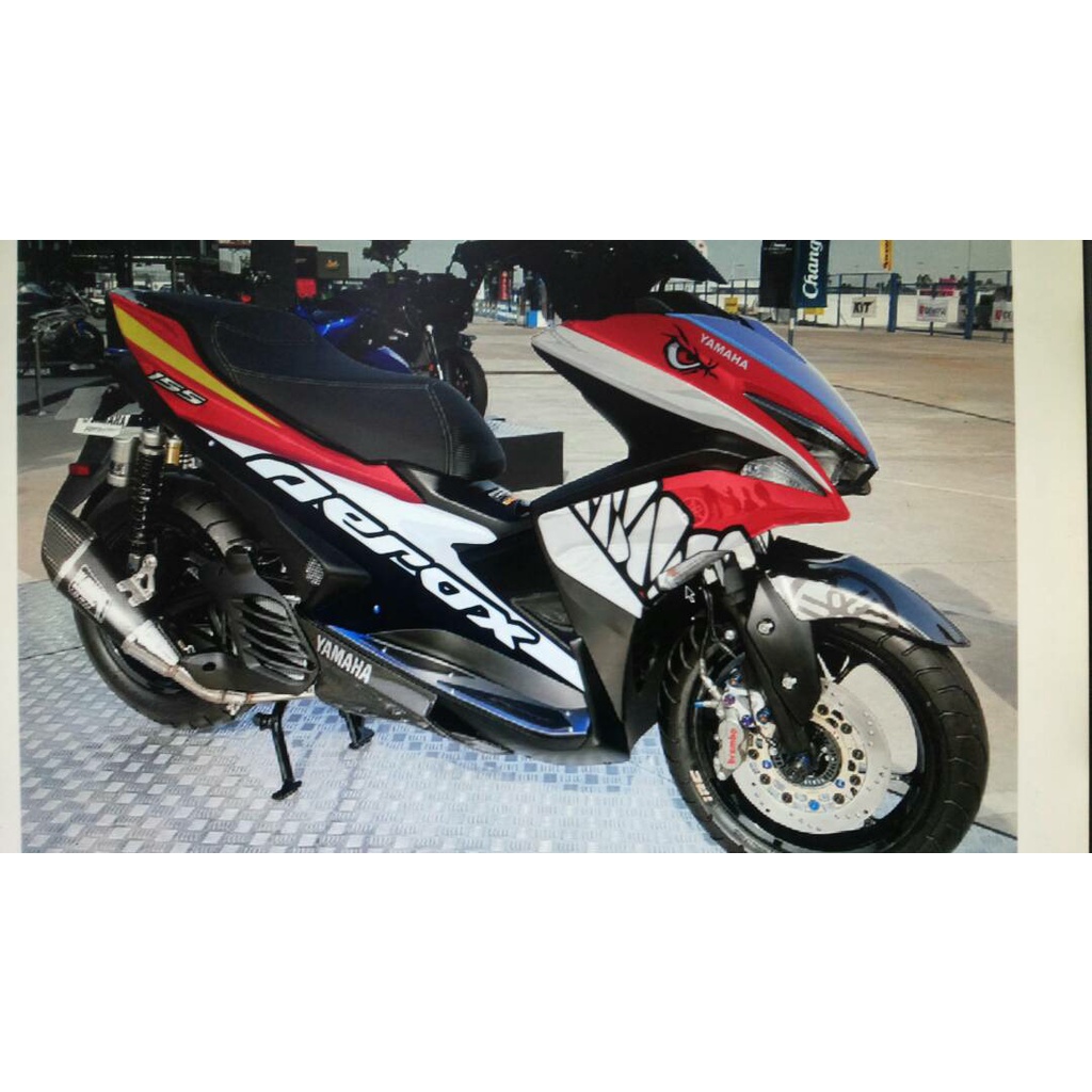 DECAL AEROX 155 MERAH HIU