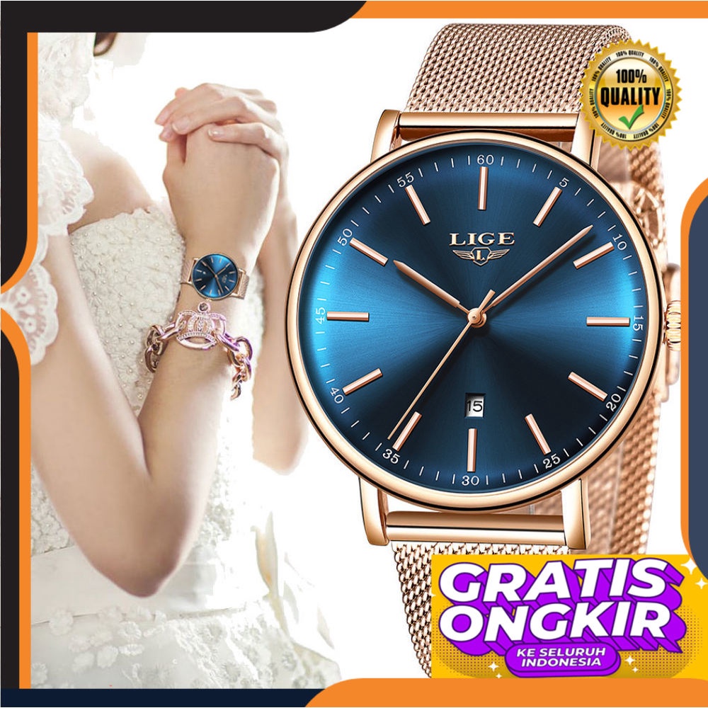 Jam Tangan Pria Sporty LIGE Hour Casual Simple Woman Hands, Karate Hands, Water Hands, Automatic Dat