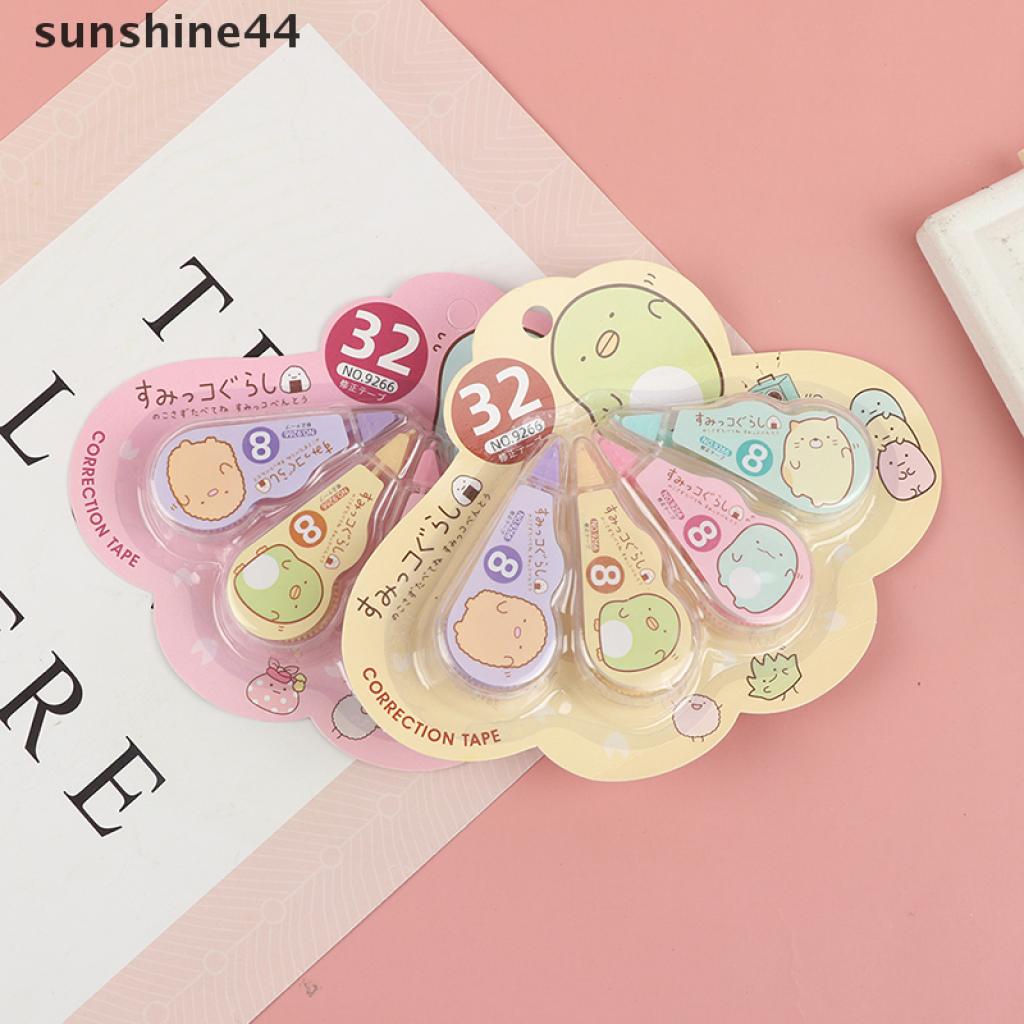 Sunshine 4pcs / Pak Correction Tape / Tip Ex Kertas Putih Untuk Sekolah / Kantor