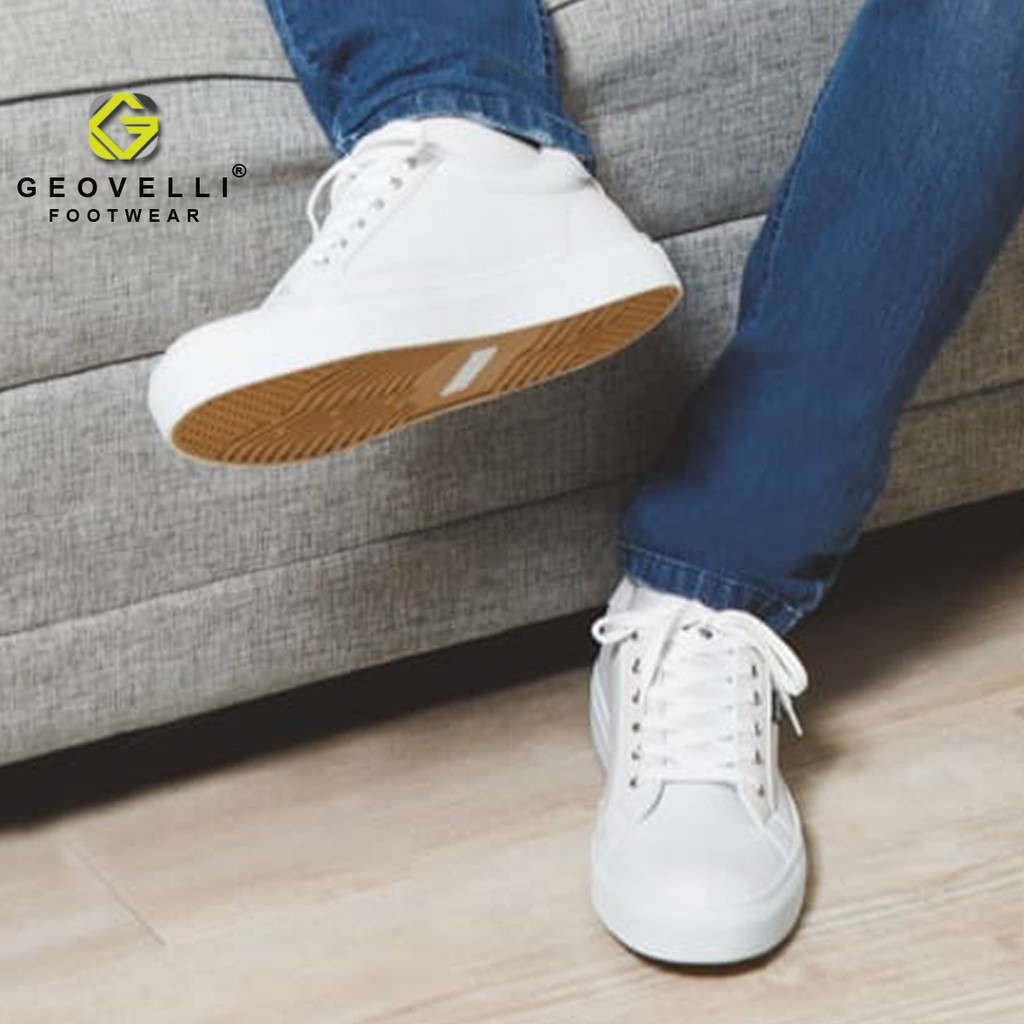 GEOVELLI STORE Sepatu Pria Sneakers Putih Kasual Kerja FULL White GVL-3104