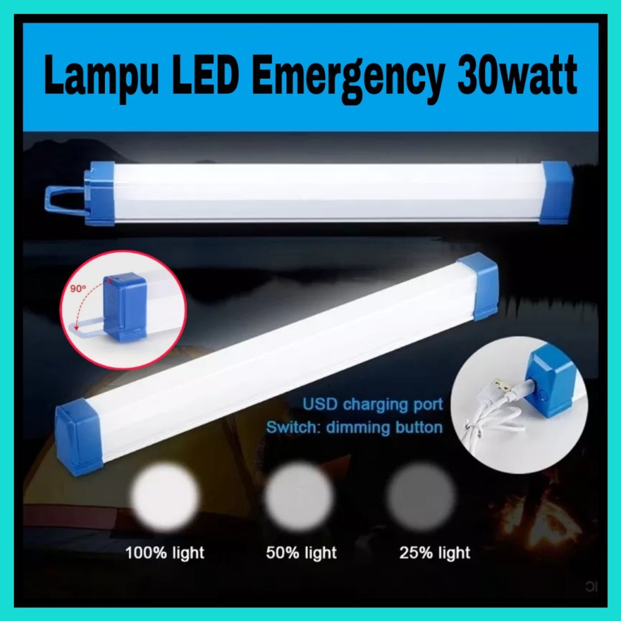 NA-Lampu Camping 30w USB Baterai Lithium Emergency LED 3 mode 17cm