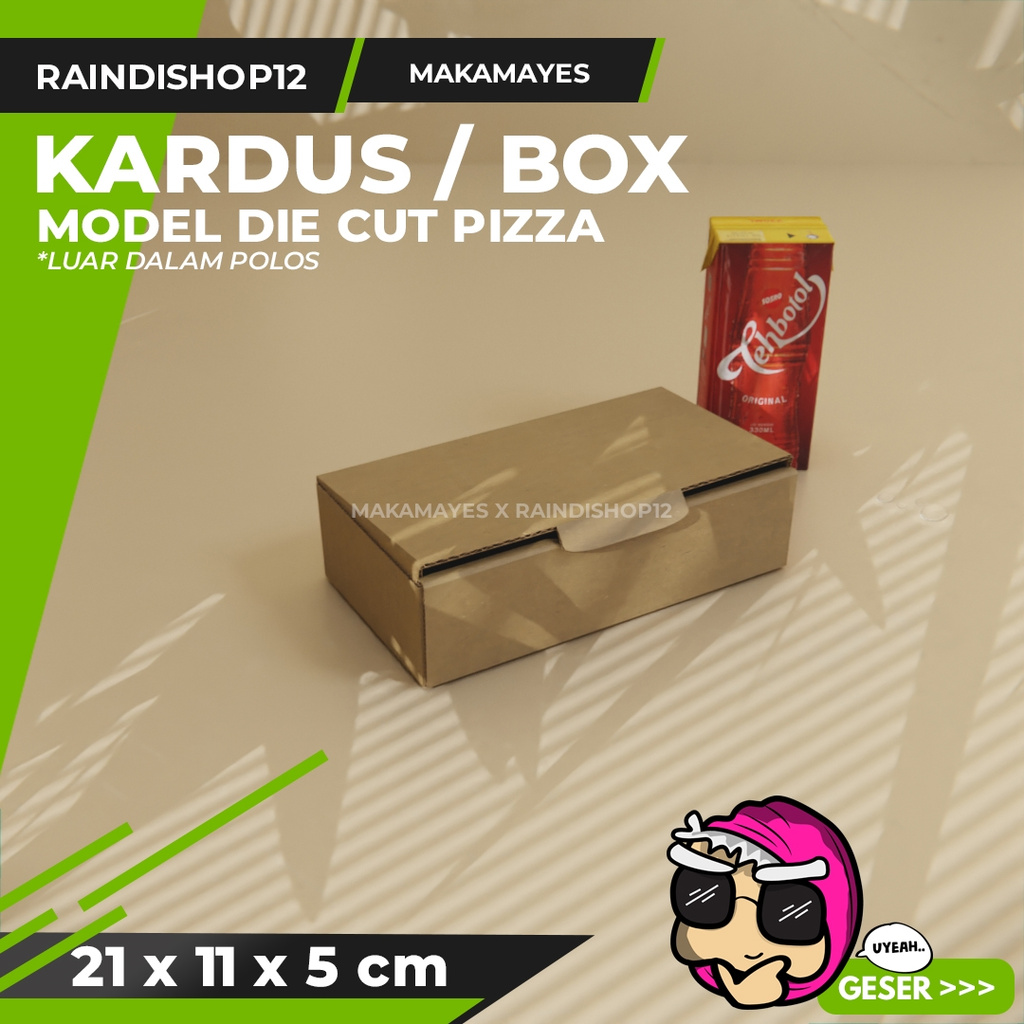 

(MIN 10 PCS) BOX 21 X 11 X 5 CM KARDUS DIE CUT PIZZA KEMASAN PACKAGING KADO