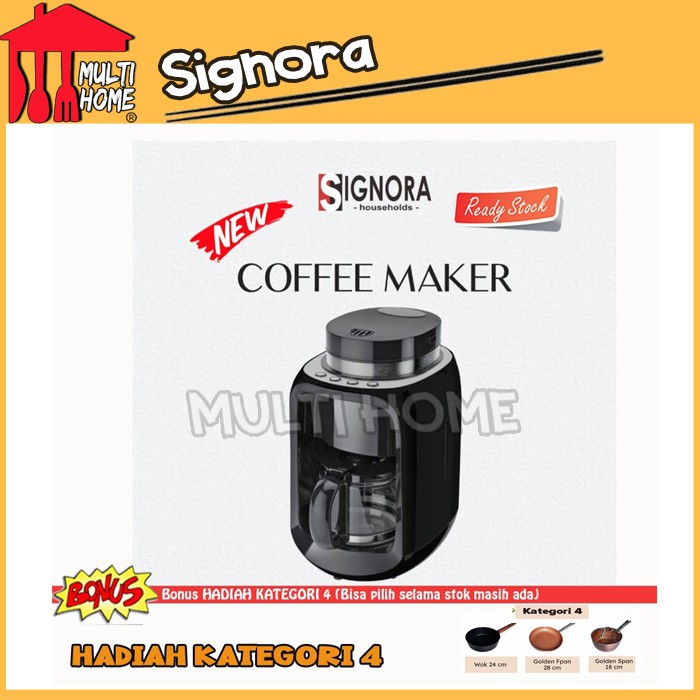 Coffee Maker Signora/ Alat Pembuat Kopi + Free Hadiah Kategori 4