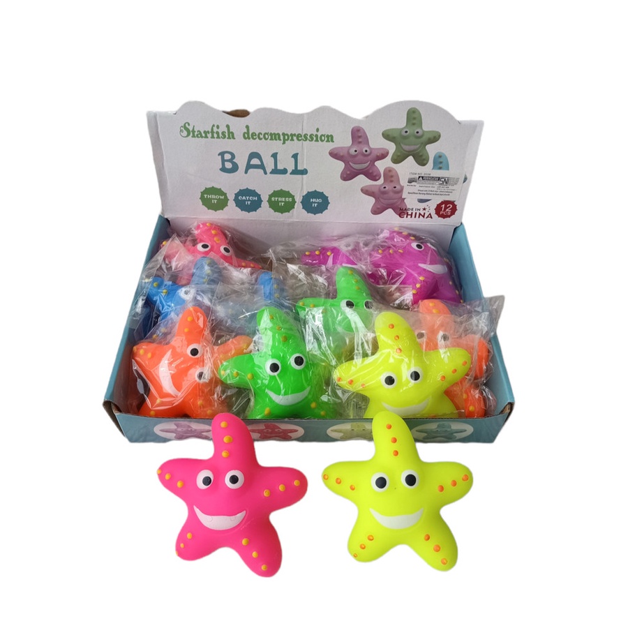 SQUISH Ball Puffer Stress BALL Relieve Toys Squeezing STARFISH - Mainan Lembut Mainan Pereda Stress Mainan Koleksi Anak