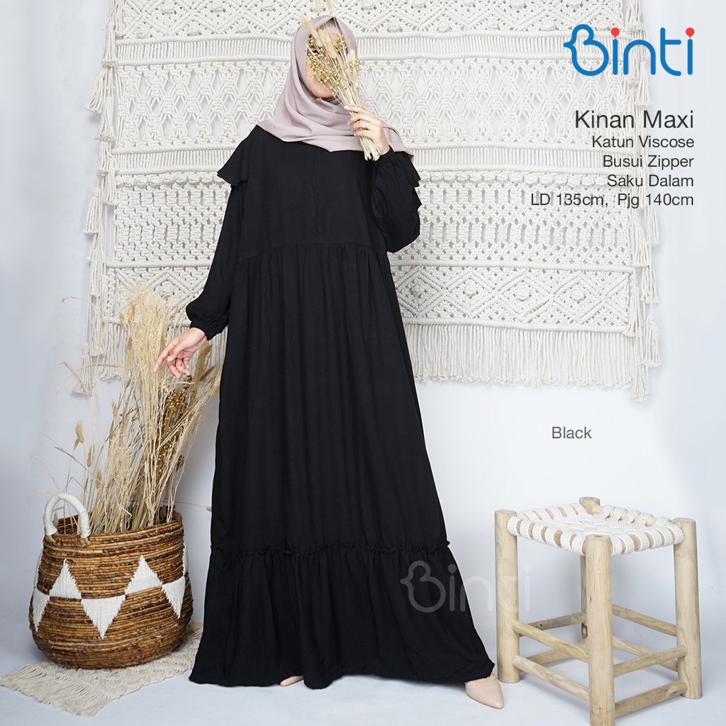 [ COD ] Gamis Jumbo Wanita Dress Maxi Busui LD 135 [ Kinan Maxi ]