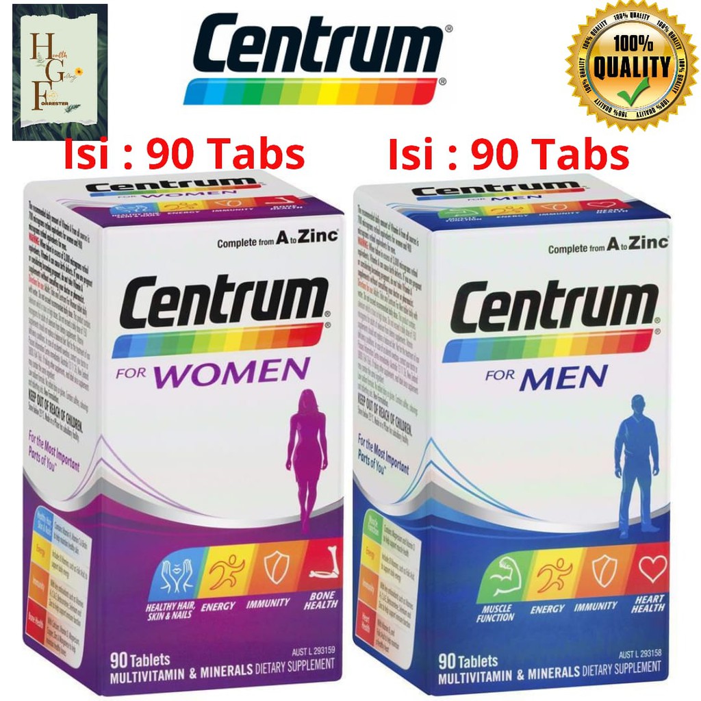 Centrum for Women atau Centrum for men 90 Tablet Shopee Indonesia