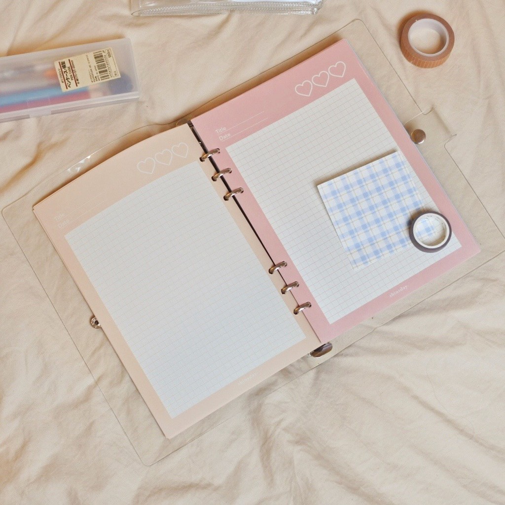 

RB SHINSDAY Loose Leaf Grid 6 Rings A5 Multicolor Pastel Gaya korea