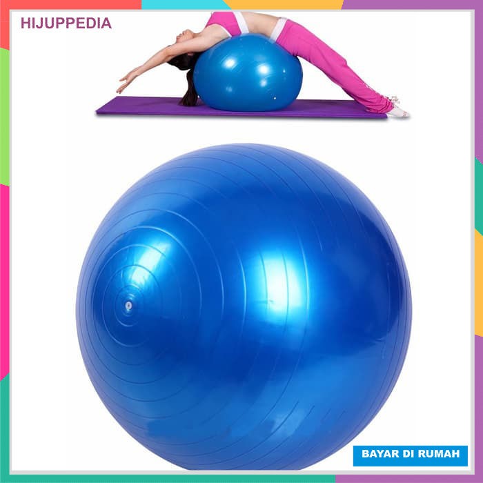 Bola Yoga GymBall Fitness Pilates Senam Balance exercise Ball 65CM  Merah Muda