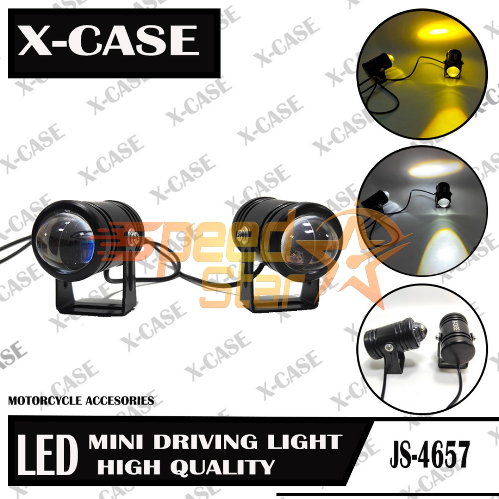 Lampu Tembak Led Motor Mobil Dua Warna JS 4657 Mini Driving Light Original