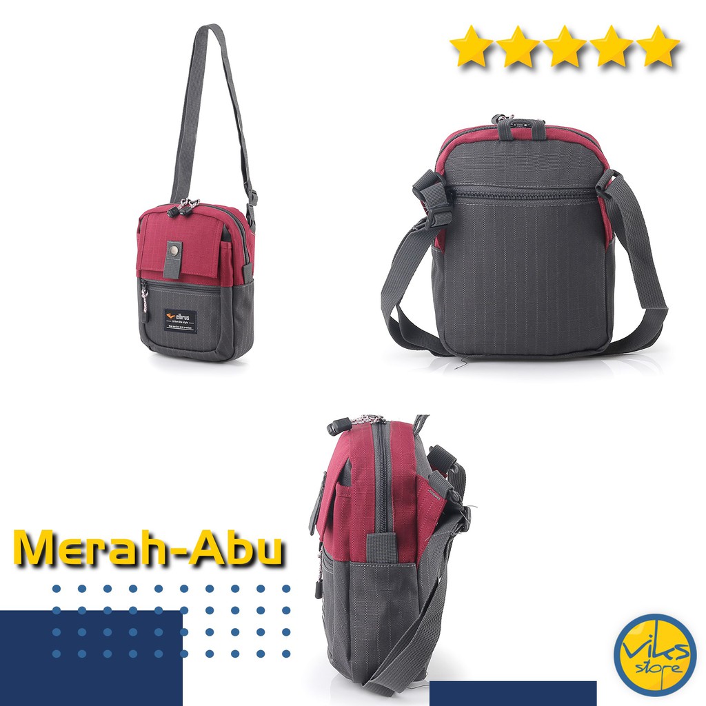 Tas Selempang Pria Cowok Sling Bag Elbrus Original Slingbag Tas Gantung Kecil Hp Dompet Multifungsi Simple