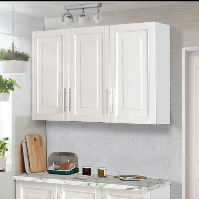 Kitchen Set Lemari Dapur 3 Pintu warna putih Design Simple dan Minimalis KAT 0108 KBT 0108
