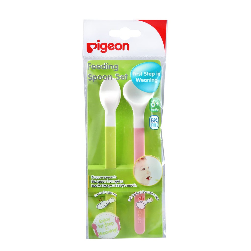 PIGEON FEEDING SPOON SET 6M+ /  SENDOK MAKAN BAYI