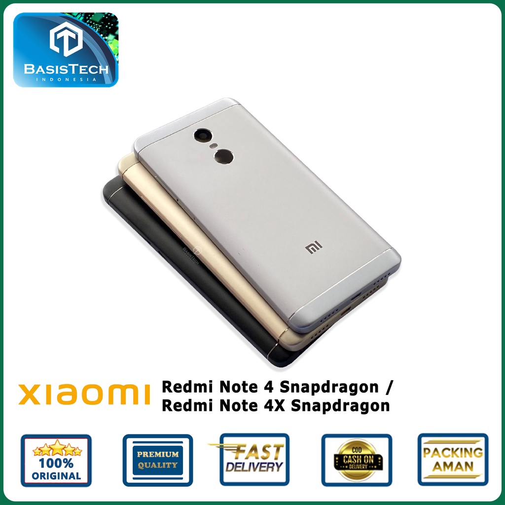 BACK COVER BACKDOOR CASING XIAOMI REDMI NOTE 4 4X SNAPDRAGON