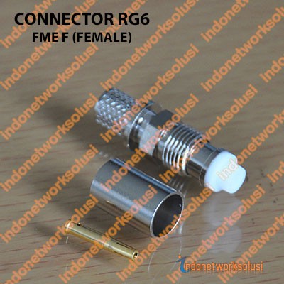 KONEKTOR CONNECTOR RG6 FME F (FEMALE) model SOLDER CRIMPING HIGH GRADE+++