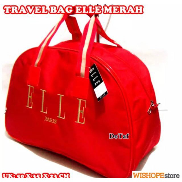 TAS PAKAIAN Elle hand bag tas pakaian jumbo Merah Coklat Hitam Navy Marron