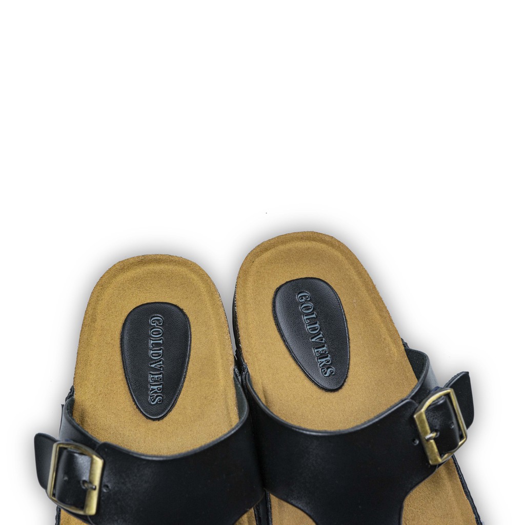 Sandal Casual Pria Dan Wanita Semi Kulit Sintetis T Bar Strep Lembut Kekinian Sythentic Rubber Nyaman