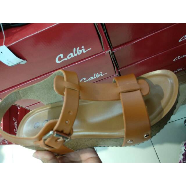 Sz 36-40 wedges sandal tali cantik wanita merk Calbi
