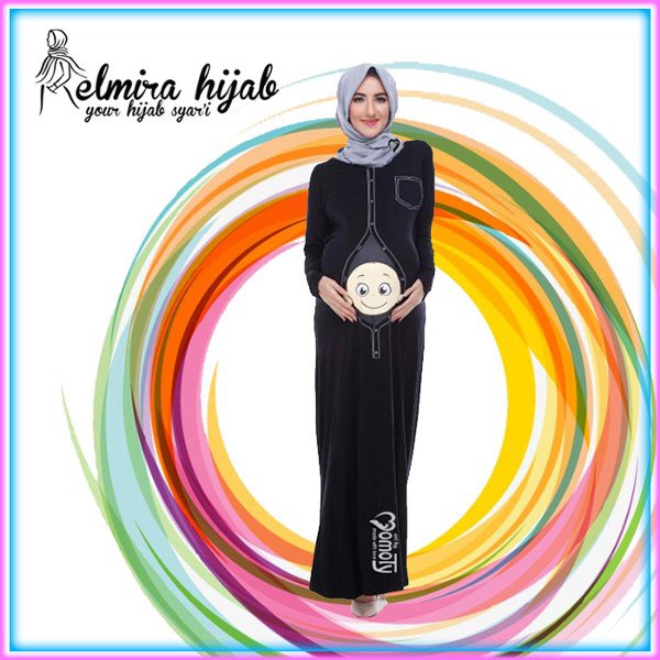 Pakaian Wanita Baju Ibu Hamil Maxi Dress Muslim Terbaru Model Gamis BP2 Murah