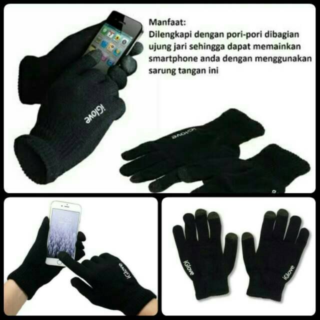 PROMO I-Glove dan Saruta Touchscreen Sarung Tangan Capacitive For Smartphone &amp; Tablet