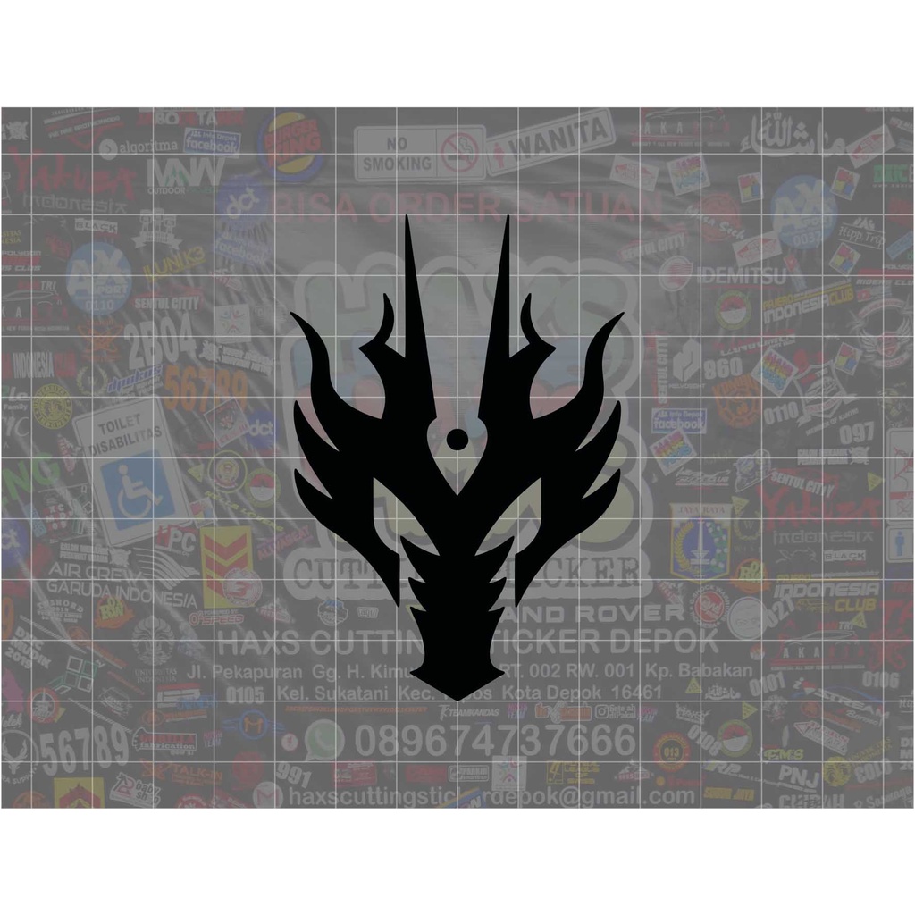 Cutting Sticker Logo Kamen Rider Ryuga Ukuran 5,5 Cm