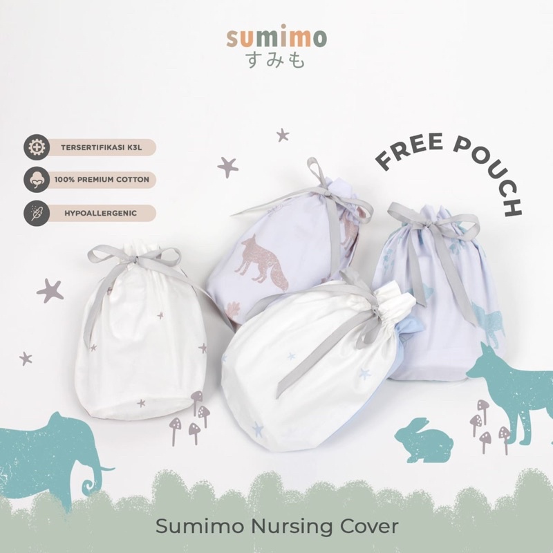Sumimo NURSING COVER / AURORA Apron Menyusui / Kain Penutup Ibu Menyusui (Free Pouch)