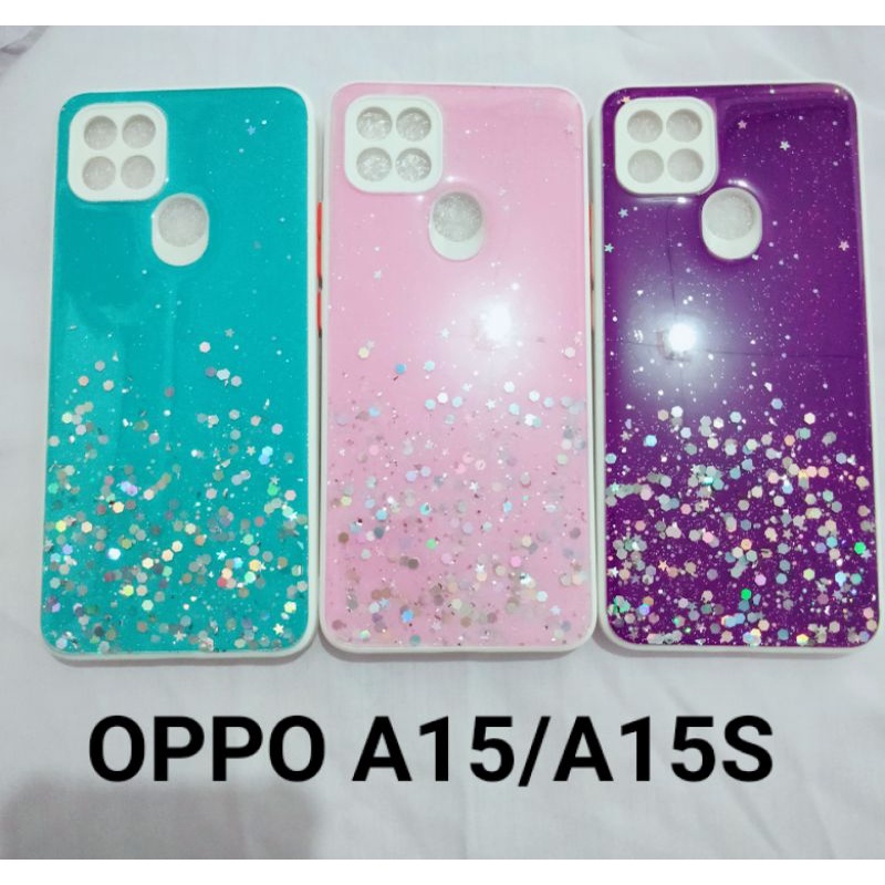 Case Oppo A15 A15S Kesing Hp Glitter Ori Mewah Cantik