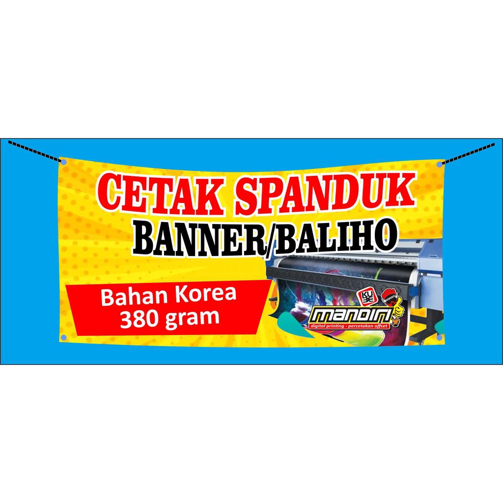 

CETAK BANNER SPANDUK KORCIN/ free desain