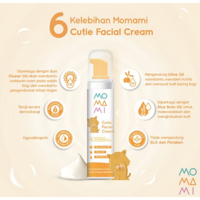 Momami cutie facial cream 50gr