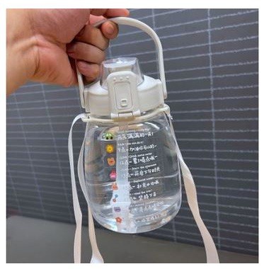 Botol minum anak 1 Liter / Botol minum 1000 ml / Botol big belly / Botol air minum anak Big belly + handle / Botol Anak Big Belly Children's Cup Bottle + Stiker + Handle / Botol Air Minum Besar 1100 Ml