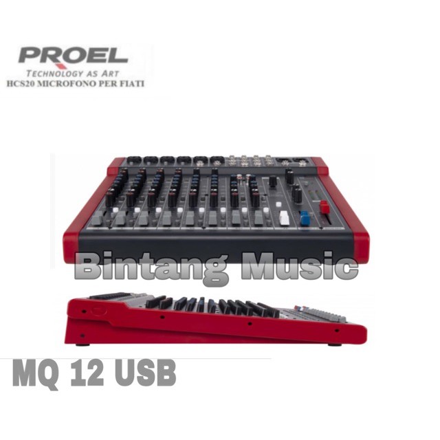 PROMO MURAH Mixer Proel MQ 12 USB Original 12 Channel With FX