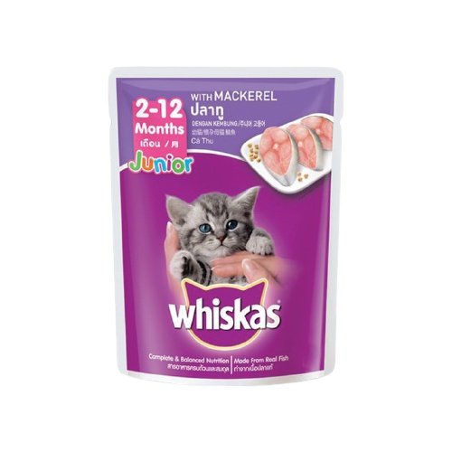 Makanan Basah Whiskas Junior Mackerel 80gr