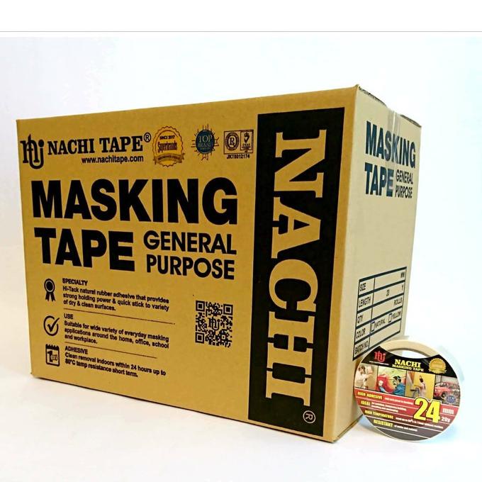 

(Dus) Nachi Masking Tape Lakban Kertas Cream 24 mm x 20 Yard