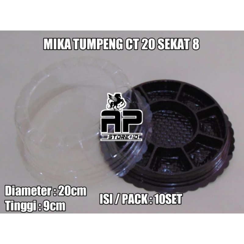 isi 10set Mika Tumpeng Mini Sekat 8 - CT20 / Tray Bolu Bulat