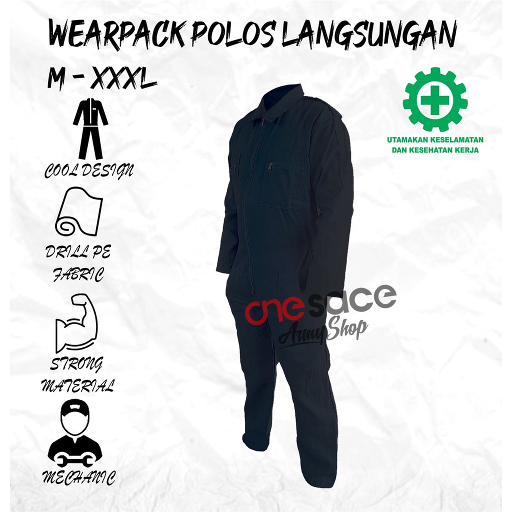 Werpack Safety Polos Harga Terjangkau | wearpack bengkel | baju bengkel | seragam kerja proyek