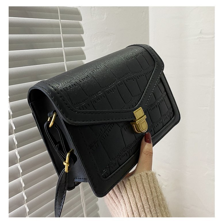 TAS SELEMPANG WANITA PESTA KULIT HITAM KIBARA TA317B5 IMPORT BATAM BRANDED MURAH CEWEK FASHION KOREA