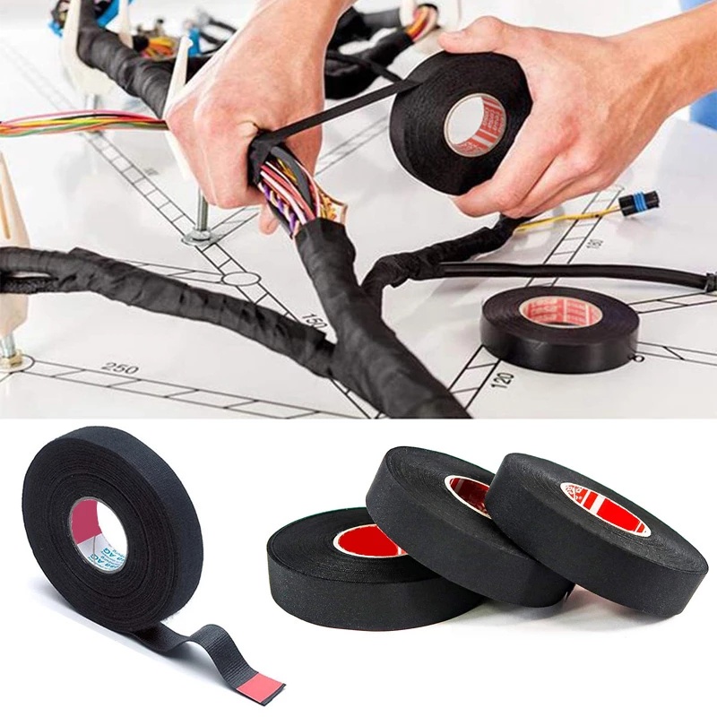 

Isolasi Solasi Kain Cloth Fabric Tape Untuk Wiring Harness Kabel Body