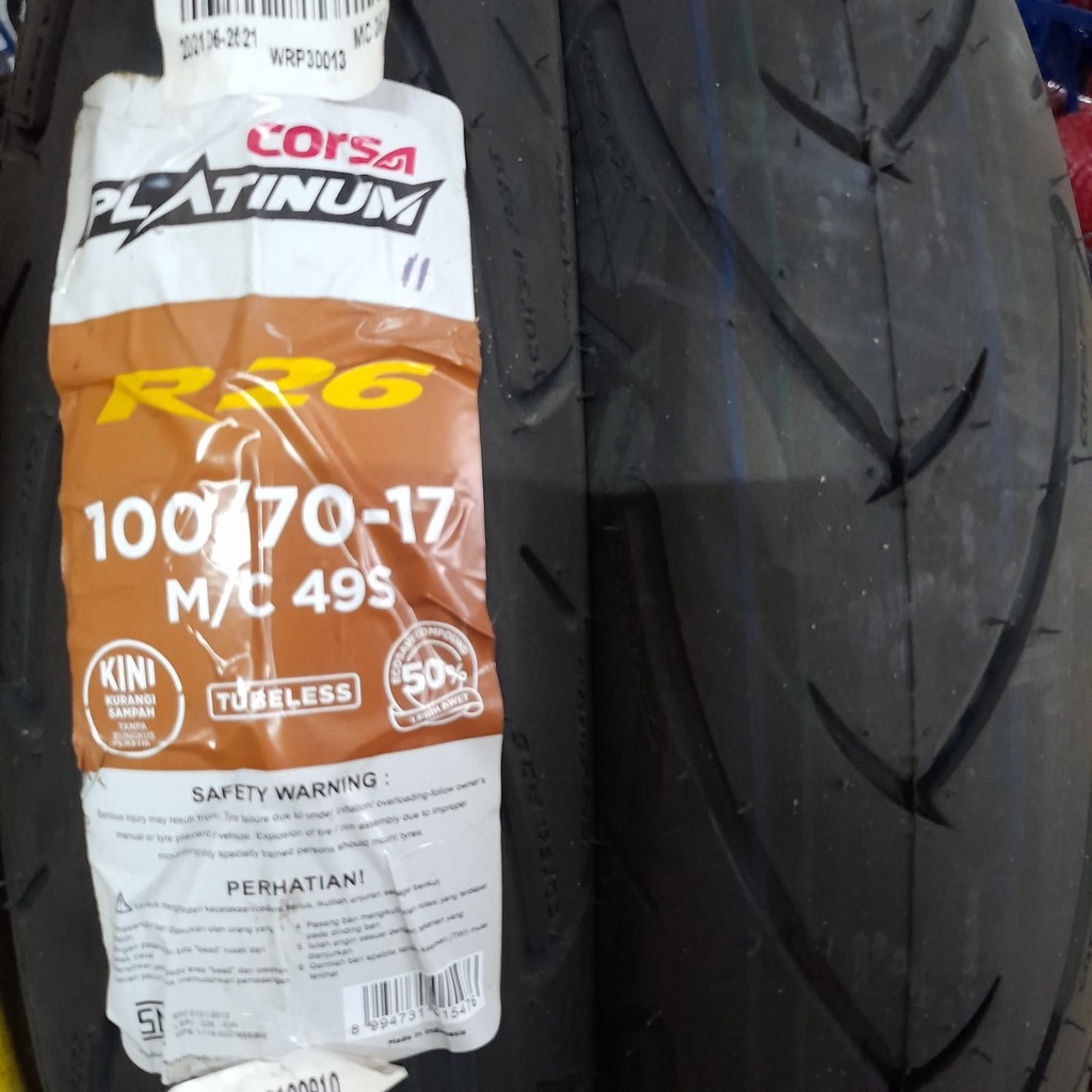 Ban motor bebek Corsa R26 100 70 17 Platinum tubeless