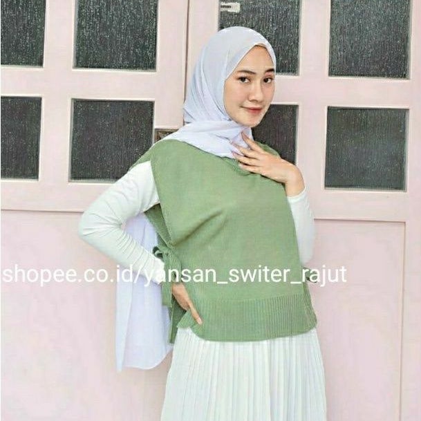 Yansan Switer Rajut / Rompi Rajut Tali / Vest kekinian / Rompi Wanita Model Terbaru / Vest Rompi Wanita Premium / Baju Rajut Andin / Rompi Tali / Vest ILLO Tali / Rompi Rajut Wanita Model Terbaru / Vest Korean Style  / Vest Wanita / Cardigan Rajut Wanita