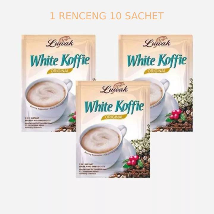 KOPI LUWAK WHITE KOFFIE ORIGINAL 1 RENCENG 10 SACHET