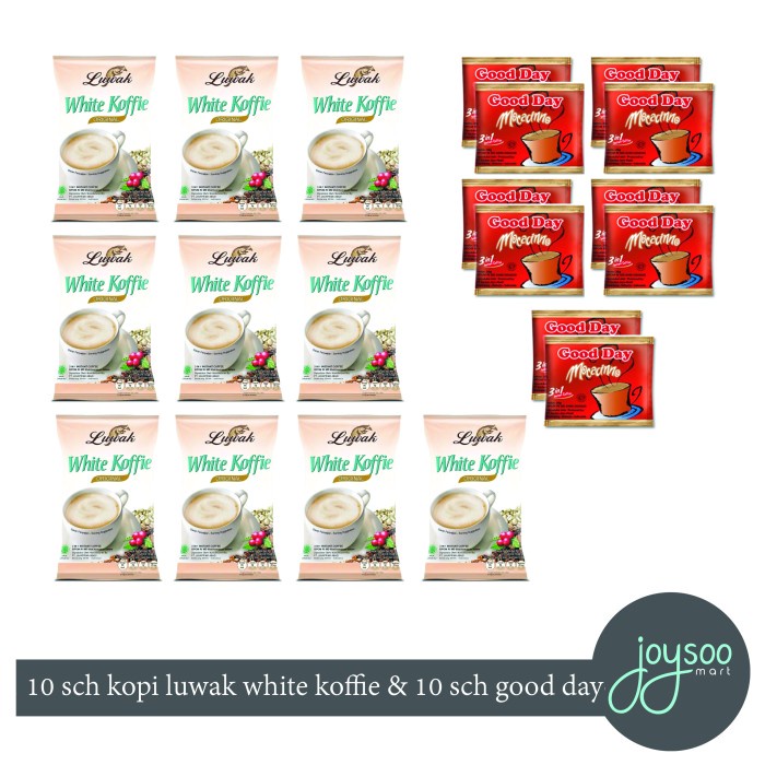 

vd201r Pahe 10 Sachet Kopi Luwak White Koffie & 10 Sachet Kopi Good Day Ds20X11