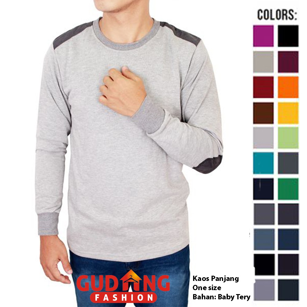 Kaos Panjang Distro Sporty Banyak Pilihan Warna - PAN (COMB)