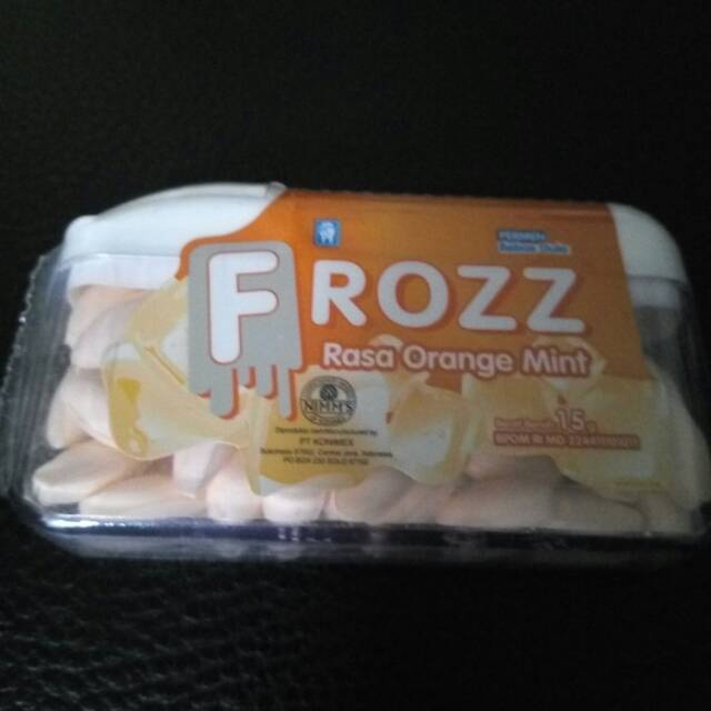 

Permen frozz rasa orange mint isi 15g