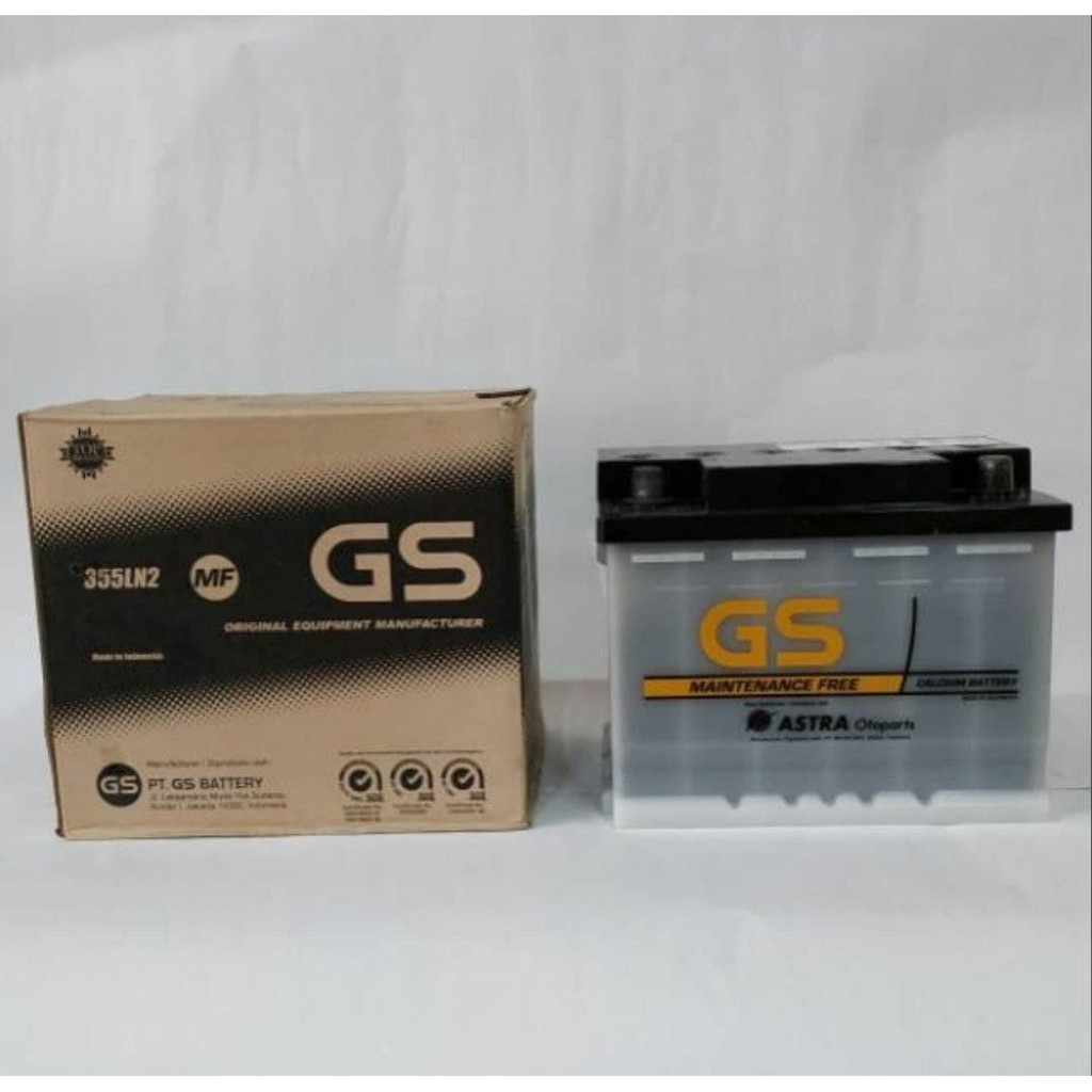 Aki Mobil INNOVA REBORN BENSIN GS MF OEM 355LN2 / LN2 | 12V - 60Ah