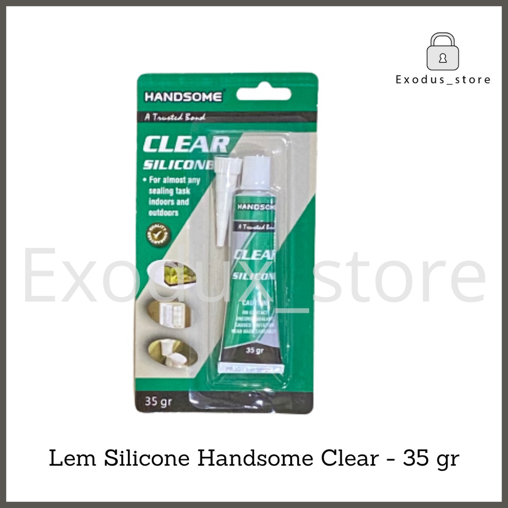 

Lem kaca pecah silicone sealant kecil Handsome 35 gr / glass sealant