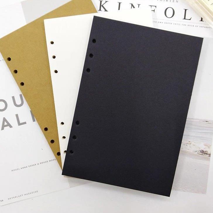 

Stock banyak Refill Binder hitam kraft 6 ring A4 B5 A5 A6 40 lembar - isi binder berkualitas［thehanscorner］ ™➙ ➩